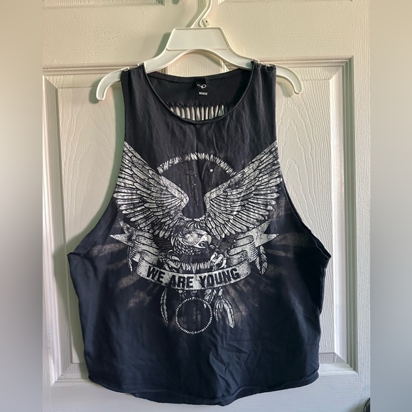Blue/Gray Distressed Tank Top - Picture 5 of 11